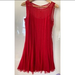 Calvin Klein Red Silk Dress